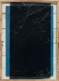 Graham Collins, Untitled (Tracy Chapman Cover), 2013, spray enamel on canvas, reclaimed wood, glass and window tint