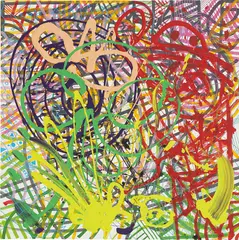 Abdullah Qandeel, How I See the World, 2014, acrylic and matches on canvas