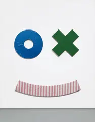 Like A Kid At Christmas by Grear Patterson, 2014, tarpaulin and canvas tarpaulin, laid on board, in 3 parts, sold Sep 2016