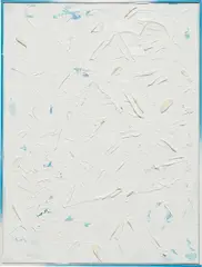 OPEN THE ZIPPER by Chris Succo, 2013, oil, laquer, linen, adhesive and estate emulsion on canvas, in artist's frame, offered Sep 2016