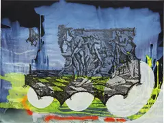 Untitled by Sigmar Polke, 2000, acrylic and India ink on paper, sold Nov 2016