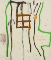 Frankenstein by Joe Bradley, 2010, oil and spray paint on canvas, sold Nov 2016