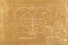 Danh Vō, We Try Harder, 2011, gold leaf on blueprint paper