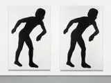 Joe Bradley, Untitled (Human Form), 2011, silkscreen ink on canvas