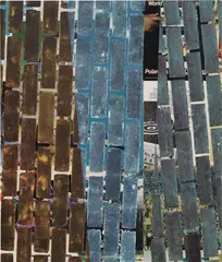 Untitled by Kelley Walker, 2009, four-color process silkscreen on canvas with LIFE Magazine: November 1978, sold Nov 2016