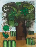 Carroll Dunham, Green Flowers (5)