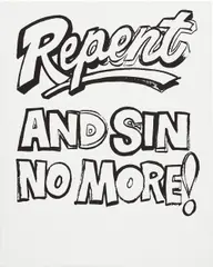 Repent and Sin No More! by Andy Warhol, 1985-1986, synthetic polymer paint and silkscreen ink on canvas, sold Nov 2016