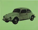 Andy Warhol, Volkswagen Bug (Green), 1977, synthetic polymer paint and silkscreen ink on canvas