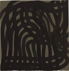 Irregular Curves by Sol LeWitt, 2001, gouache on paper, sold Nov 2016