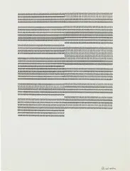 Carl Andre, ddddddddddddddddfffffffffffffffffffffffff, 1958-1963, typewriter carbon on paper