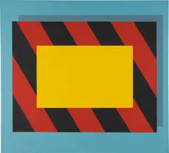 Danger by Allan D'Arcangelo, 1967, acrylic on canvas, sold Nov 2016
