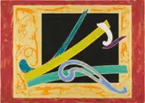 Frank Stella, Wake Island Rail, 1977, acrylic, paper collage, silkscreen and glitter on paper