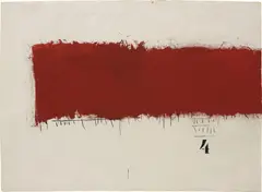 Untitled by Mira Schendel, 1960, oil on paper, sold Nov 2016