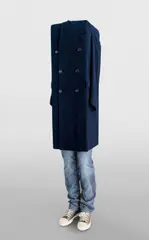 Erwin Wurm, Untitled (Kastenmann Hérmes), 2008, blue jacket, jeans and sneakers
