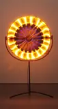 Ólafur Elíasson, Eye See You, 2006, stainless steel, aluminium, colour-effect filter, cable and monofrequency bulb