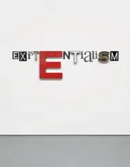 Jack Pierson, Existentialism, 2000, found plastic, metal and wooden letters