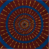 Fred Tomaselli, Kaboom, 1993, hemp leaves, acrylic and resin on wood