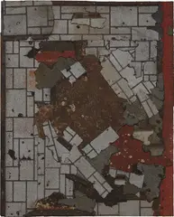 Marianne Vitale, Shingle Painting 1, 2013, tar shingles and liquid nails on canvas