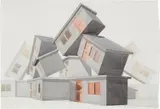 Los Carpinteros, El barrio, 2004, watercolor on paper