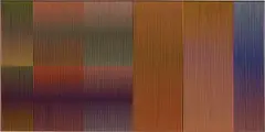 Carlos Cruz-Diez, Physichromie No. 1020, 1975, silkscreen and plastic elements on metal support with aluminum frame