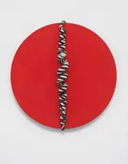 Jorge Eielson, Amazonía, 1999, knotted cotton fabric on painted canvas stretched over panel