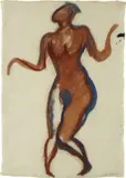 Diego Rivera, Dancer, 1939, watercolor on paper