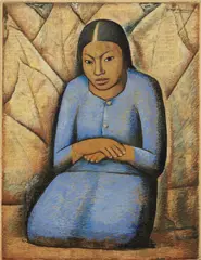 Alfredo Ramos Martínez, La mujercita, 1930, tempera, charcoal and pastel on newsprint on board