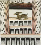 Martín Ramírez, Untitled (Brown Fawn), 1960 - 1963, mixed media on paper