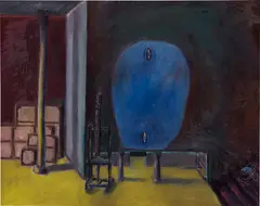 Guillermo Kuitca, Un taller para el joven Kuitca, 1984, oil on canvas
