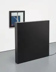 Alfredo Jaar, Refugee (Water), 1988, Lightbox with color transparency and two mirrors, in 3 parts