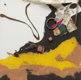 Alicia Barney, Diario objeto (Série II), 1978-1979, found objects, pigments and acrylic
