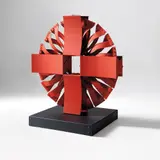 Édgar Negret, Sol encajado, 1991, painted aluminum