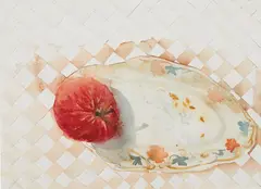 Untitled by Luiz Zerbini, 1993, watercolor on cut and woven paper, offered Nov 2016