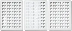 Marco Maggi, Complete Coverage on Lewitt, 2005, cut paper, tryptich