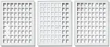Marco Maggi, Complete Coverage on Lewitt, 2005, cut paper, tryptich