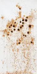Sunflowers III by Tania Bruguera, 2002, ink and collage on paper, offered Nov 2016
