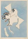 Georges Braque, Profil de femme, from Si je mourais là-bas, 1962, Woodcut in colors, on handmade Chiffon paper, with full margins,