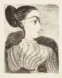 Femme au chignon (Woman with Chignon) by Pablo Picasso, 1957, Lithograph, on Arches paper, with full margins, offered Apr 2016