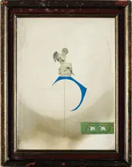 Indirect Incognito by Joseph Cornell, 1969, Collage in colors with hand-abrasions, on wove paper,, sold Apr 2016