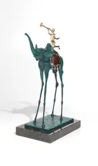 Éléphant de triomphe by Salvador Dalí, 1975/84, Bronze with green and brown patina,, sold Apr 2016