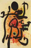 Joan Miró, Le cracheur de flammes (The Flame-Spitter), 1974, Etching and aquatint in colors with carborundum, on Arches paper, the full sheet,