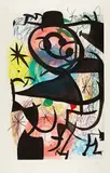 Joan Miró, Le pitre rose (Pink Clown), 1974, Etching and aquatint in colors, on wove paper watermark 'MAEGHT', with full margins,