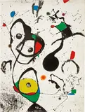 Joan Miró, La reine des éphémères (The Queen of the Éphémères), 1975, Etching and aquatint in colors, on wove paper watermark 'MAEGHT', the full sheet,