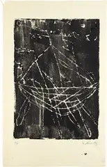 Cy Twombly, Lepanto III, 1996, Cardboard plate engraving printed as monoprint, on Japanese paper, with full margins,
