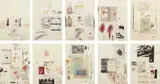 Cy Twombly, Natural History Part I Mushrooms, 1974, The complete set of 10 lithographs with collotype in colors with collage and touches of hand-coloring, on Rives Couronne paper, the full sheets,
