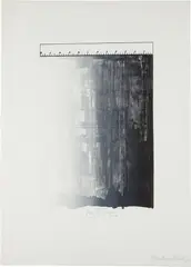 Jasper Johns, Ruler, 1966, Lithograph in grey and black, on Italia paper, with full margins,