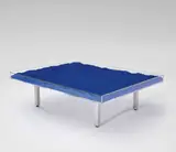 Yves Klein, Table Bleue, 1961, IKB pigment, glass, Plexiglas and chrome-plated metal