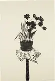 David Hockney, Black Tulips, 1980, Lithograph, on cream Rives BFK paper, the full sheet,