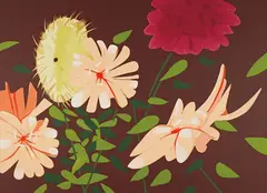 Late Summer Flowers by Alex Katz, 2013, Screenprint in colors, on 4-ply Museum Board, the full sheet,, sold Apr 2016