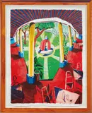 David Hockney, Views of Hotel Well III, from Moving Focus series, 1984-85, Lithograph in colors, on TGL handmade paper, with full margins,